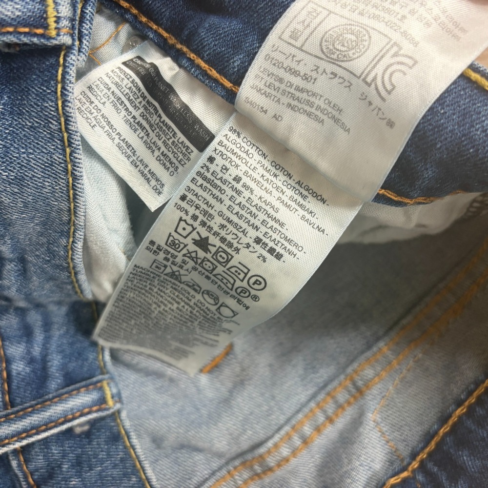 Lot of 2 Levis 514 Jeans 29x34 Blue Denim Regular Straight Fit Mens Medium Fade - Picture 4 of 13